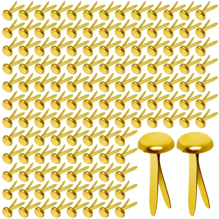 3/4-Inch Paper Brass Fasteners — 300 Metal Brads for Crafts