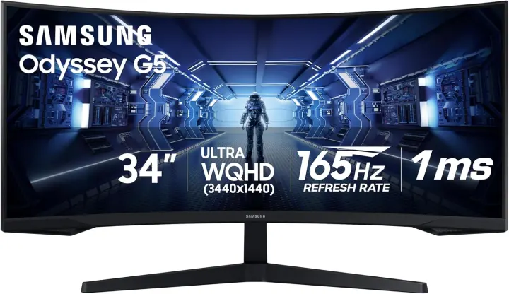 34-inch Odyssey G5 1000R Curved Ultrawide Gaming Monitor