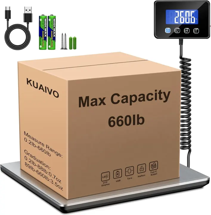 660 lb Heavy-Duty Digital Shipping Scale — Postal & Luggage Scale