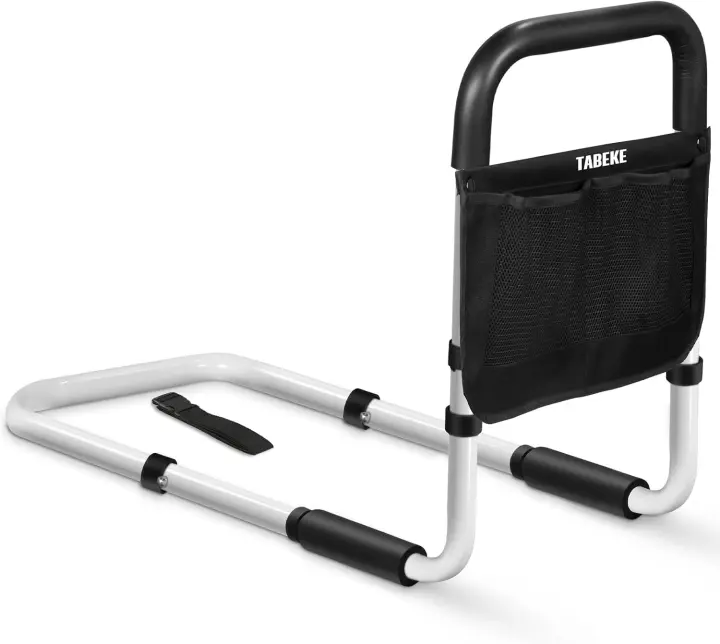 Adjustable Bed Assist Rail for Seniors — Portable Support Bar with Foam Handle