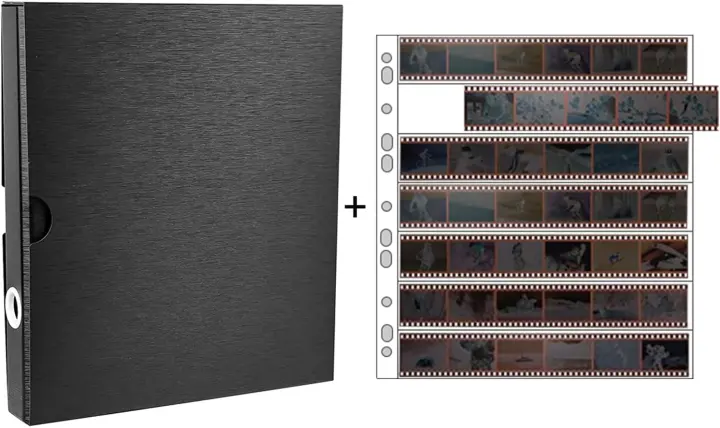 Black Acid-Free 3-Ring 35mm Film Negative Binder & Protector Set