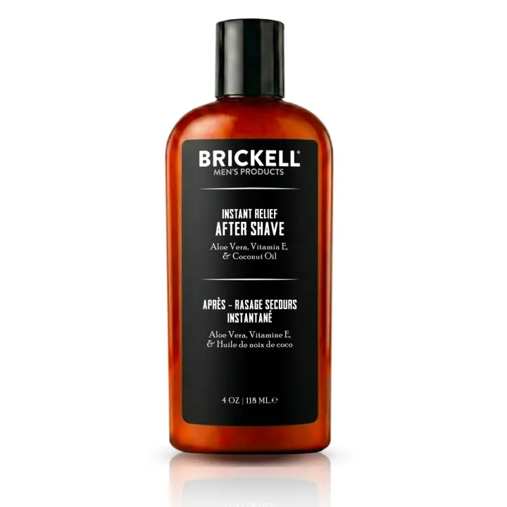 Brickell Men's Instant Relief Aftershave Balm — Soothing Post-Shave Lotion
