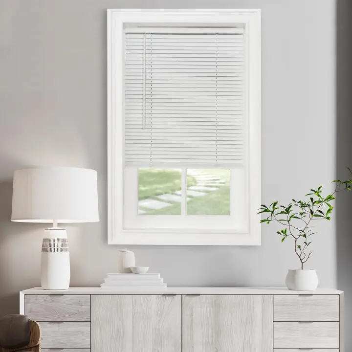 Cordless Light-Filtering Mini Blind — 22 x 64 in, Pearl White