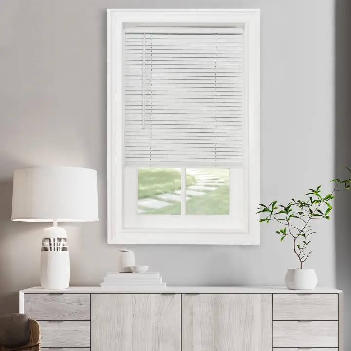 Cordless Light‑Filtering Mini Blind — 28 x 48 in, Pearl White
