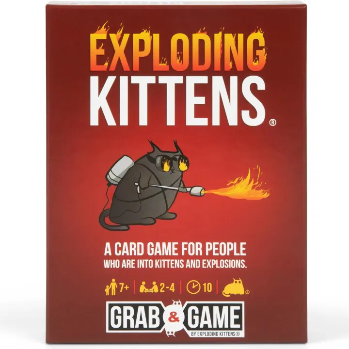 Exploding Kittens: Grab & Game Pocket Card Set (2–4 Players, Ages 7+)
