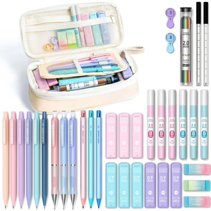 Four Candies 36-Piece Mechanical Pencil Set — Multisize Stationery