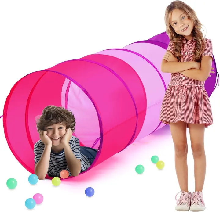 Giant 27.6-inch Pop-Up Kids Crawl Tunnel — Large Colorful Play Tube