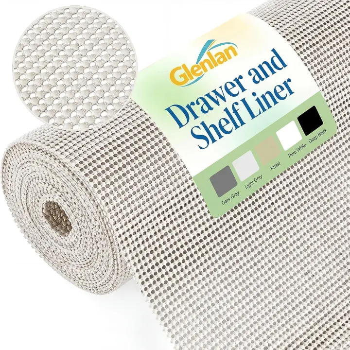 Glenlan Non-Adhesive Drawer & Shelf Liner — Thick, Trim-to-Fit
