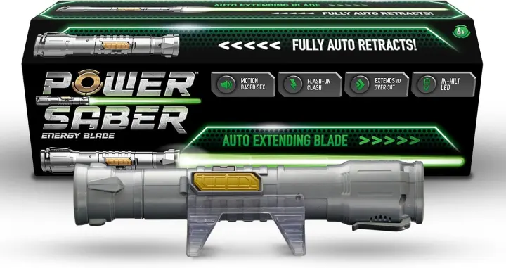Goliath Power Saber — Automatic Extending & Retracting Energy Blade (Green)