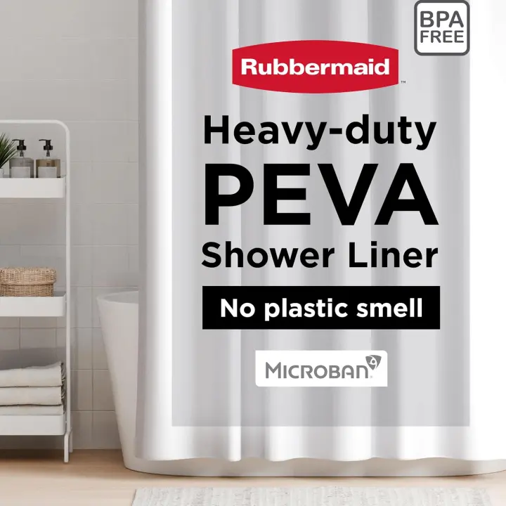 Heavyweight Waterproof PEVA Shower Curtain Liner — 70 x 72