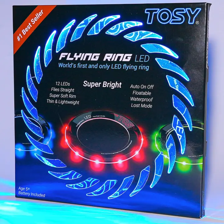 LED Light-Up Flying Ring — Soft, Waterproof Toss Toy