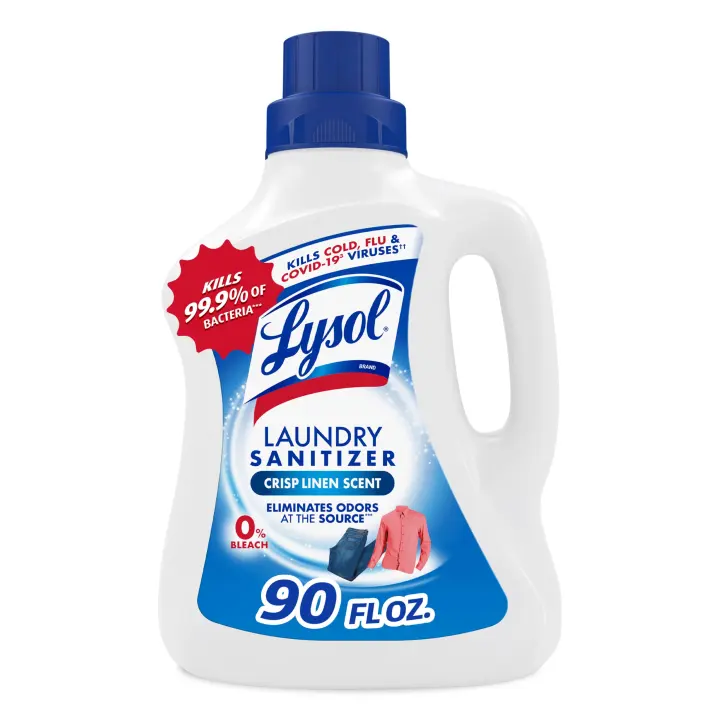 Lysol Laundry Sanitizer Liquid — Detergent Additive (Crisp Linen, 90 oz)