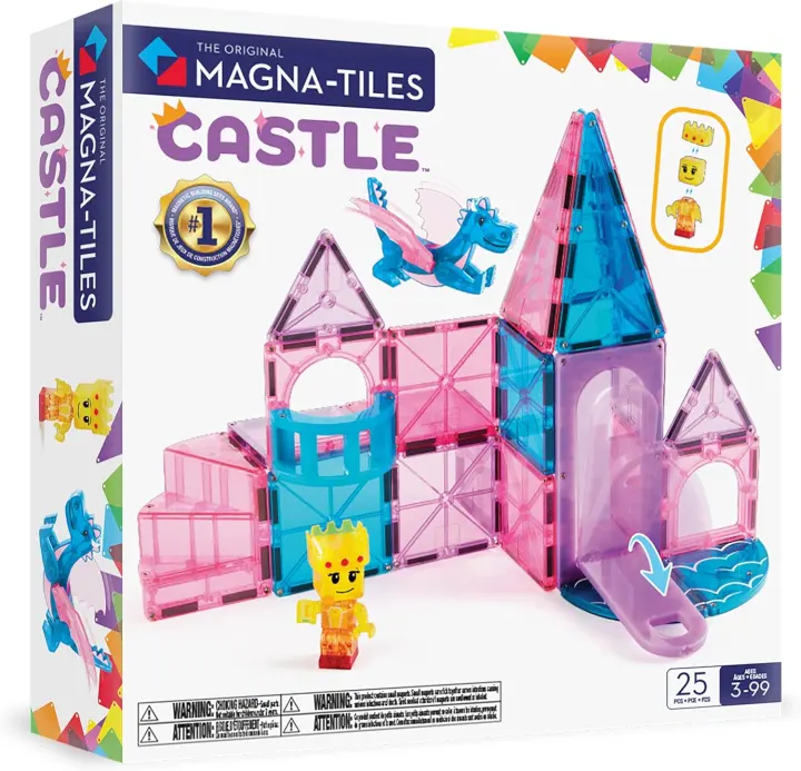 Magna-Tiles Magnetic Castle — 25-Piece Building Set