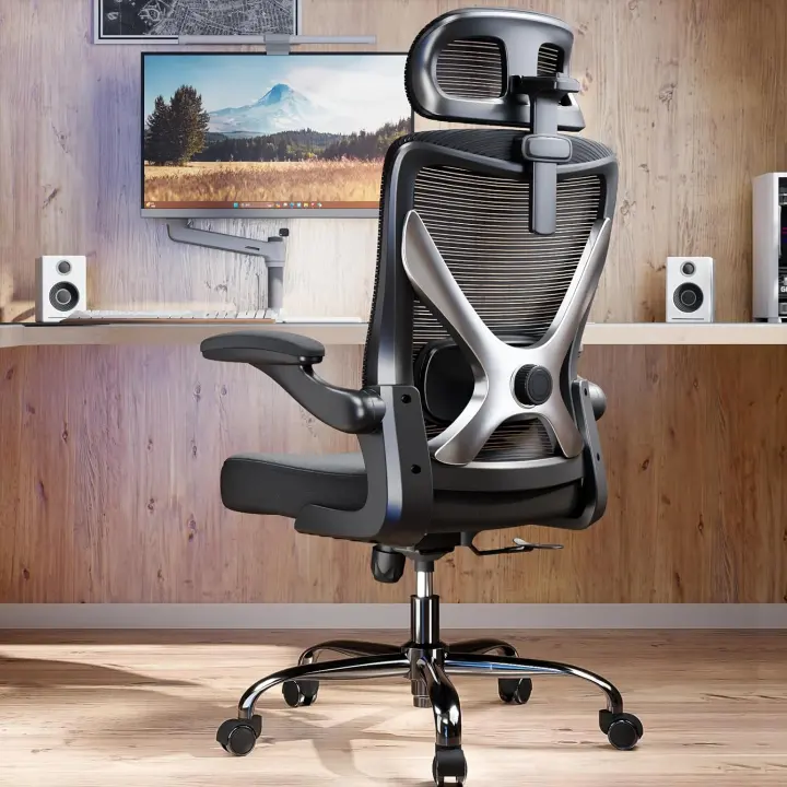Mesh Ergonomic Office Chair with Headrest and Lumbar Support