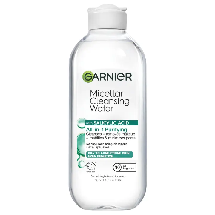 Micellar Water with Salicylic Acid — Mattifying Facial Cleanser, 13.5 fl oz