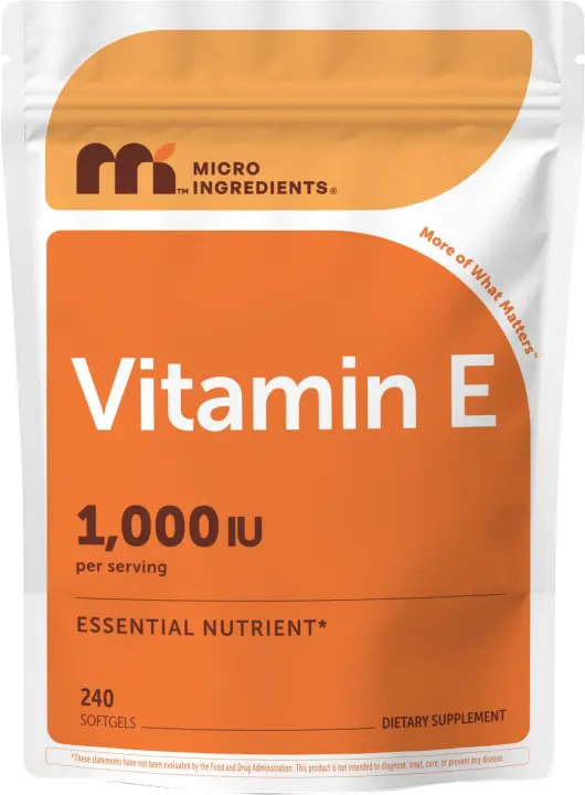 Micro Ingredients Vitamin E 1000 IU (450 mg) — 240 Softgels