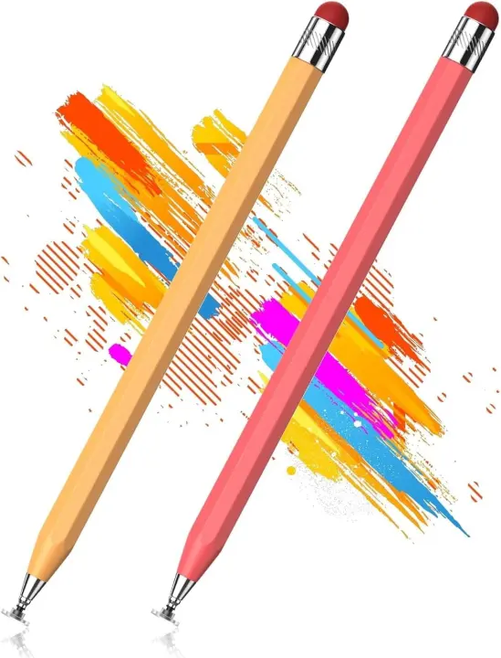 Pencil-Style 2-in-1 Stylus Pens for Touchscreens — Dual Tip Set