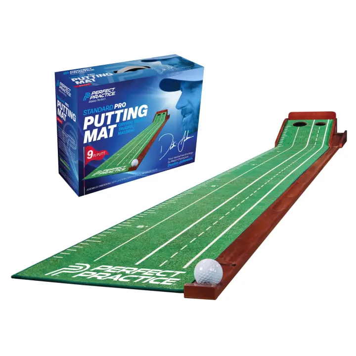 Perfect Practice 9'6" Indoor Putting Mat — 2-Hole Training Green