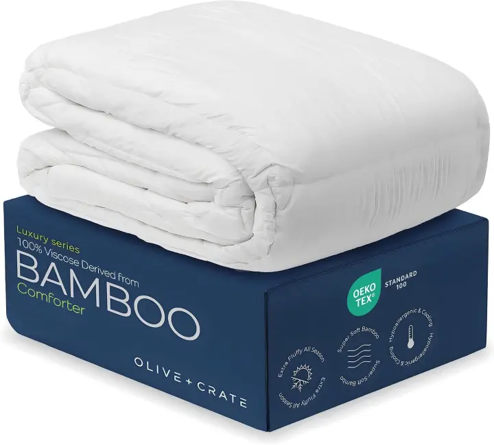 Queen Bamboo Viscose Duvet Insert — 88 x 90 Cooling Comforter