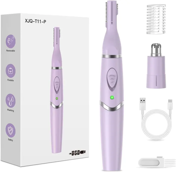 Rechargeable Nose & Eyebrow Hair Trimmer for Men and Women