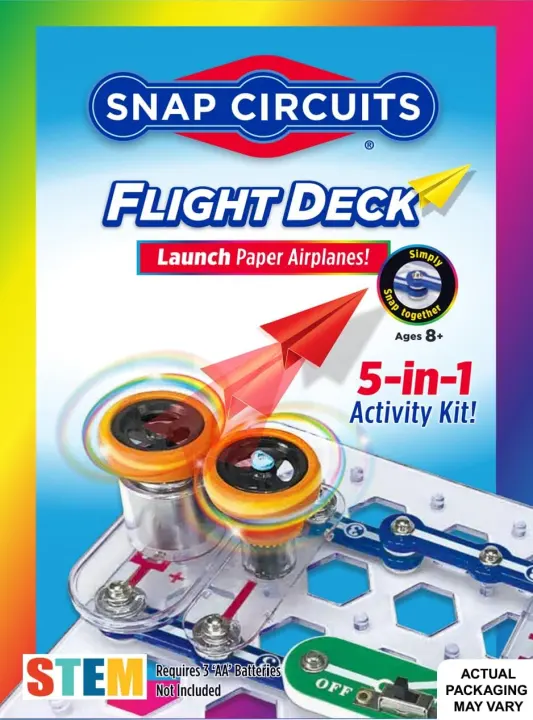 Snap Circuits Flight Deck — Paper-Airplane Launcher STEM Kit (Ages 8+)