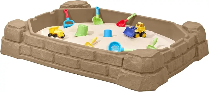 Step2 Naturally Playful Sandbox II — Toddler Outdoor Sandbox with Lid