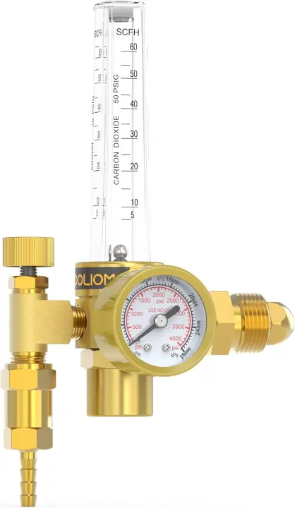 TOOLIOM Argon/CO2 Welding Flow Meter & Pressure Regulator (CGA-580)