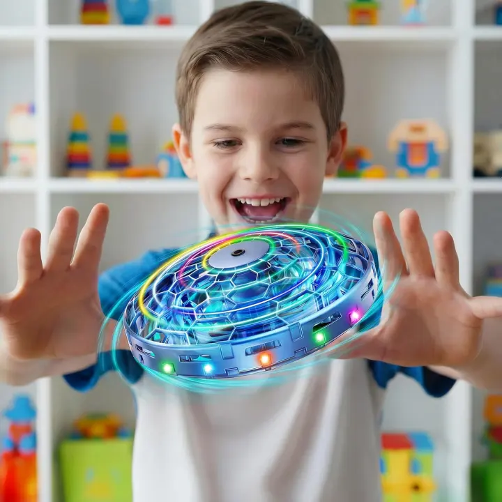 TSM005 Mini UFO Drone Hover Ball — Gesture-Controlled Kids Drone (Blue)