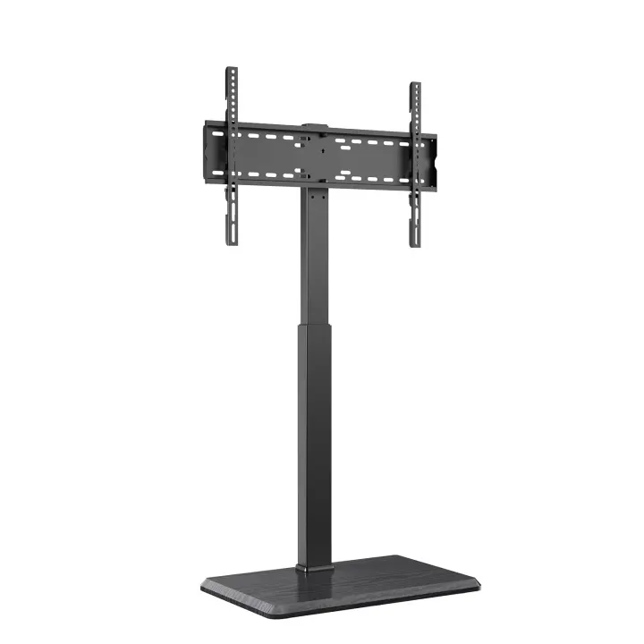 Universal Adjustable Floor TV Stand for 32–75 in TVs with Wood Base