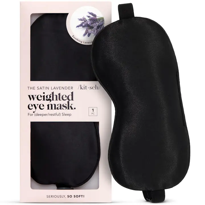 Weighted Satin Sleep Mask (4.1 oz) — Lavender-Infused Eye Cover