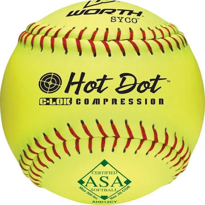 Worth 12-Count Slowpitch Softballs — USA/ASA-Approved Competition Balls