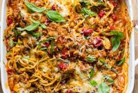 Tuscan Zucchini Spaghetti Gratin