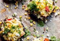 Loaded Chicken Corn and Cheese Portobellos
