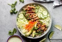 Grilled Chicken Spring Roll Salad Bowl