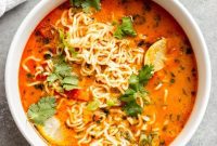 Vibrant Thai Red Curry Noodle Bowl
