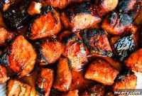 Honey Glazed Salmon Bites with Sesame Ginger and Smoked Paprika