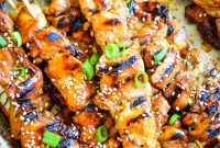 Sticky Teriyaki Chicken Skewers