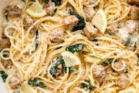 Bright Lemon Sausage Pasta