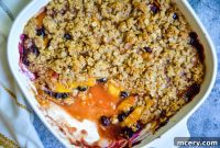Sunshine Peach Blueberry Crisp