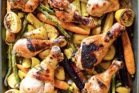 Golden Garlic Herb Sheet Pan Drumsticks