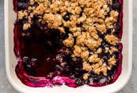 Golden Oat Topped Blueberry Crisp