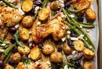 Sheet Pan Lemon Chicken and Mediterranean Vegetables