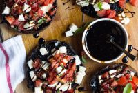 Roasted Portobello Caps with Melted Caprese
