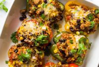 Ground Turkey Bell Pepper Boats