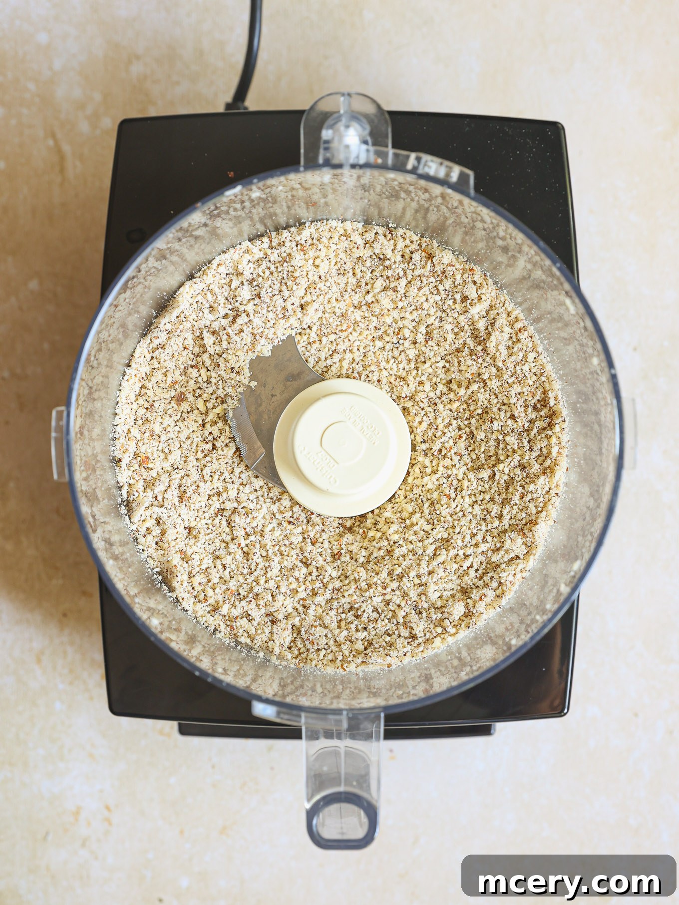 Classic Plum Torte 5 Finely ground nuts in a food processor.