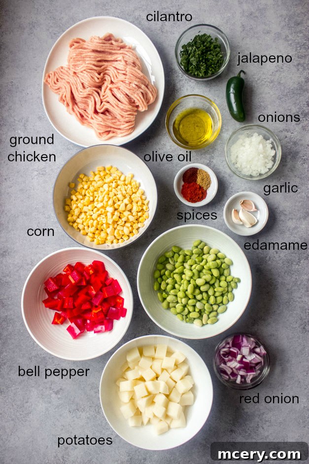 Homestyle Chicken Patties with Bright Corn Succotash 3 Ingredients for ground chicken patties