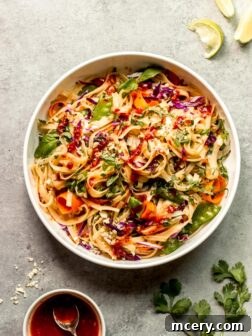 chili garlic rice noodle salad