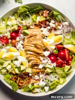 chicken cobb salad with goddess dressing