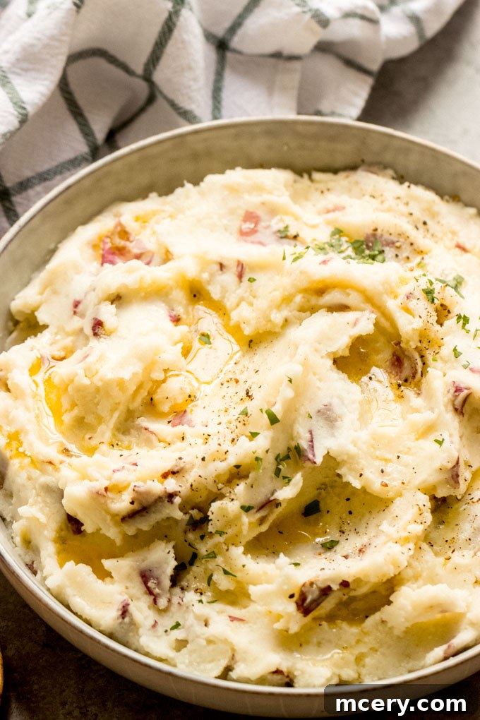Hearty Red Potato Mash 3 Delicious red skin mashed potatoes, ideal for small gatherings or cozy meals.