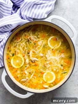 lemon chicken noodle soup